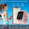 Smart Watch, Fitness Watch Activity Tracker with Blood Pressure Heart Rate Monitor IP67 Waterproof Bluetooth Smartwatch Touch Screen Sports Tracker Watch for Ios Phones Android Men Women Pink