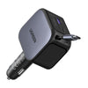 CARGADOR DE AUTO UGREEN EC604 RETRÁCTIL 2X USB-C + USB-A 55910B  20.20 High Tech CR