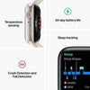 Apple Watch Series 8 [GPS, 45mm] - Starlight Aluminum Case with Starlight Sport Band, M/L (Renewed) - High Tech CR