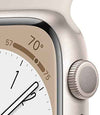 Apple Watch Series 8 [GPS, 45mm] - Starlight Aluminum Case with Starlight Sport Band, M/L (Renewed) - High Tech CR
