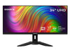 - M34WQ - 34" IPS Ultrawide Gaming Monitor - WQHD 3440X1440 - 144Hz - 1Ms MPRT - AMD Freesync Premium - Type C KVM - HDMI, DP, Type C - Height Adjustable - Black