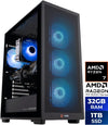 Stratos II Ruby Prebuilt Gaming PC - Windows 11 - AMD Ryzen 7 9700X - Radeon RX 9070 XT 16GB - 32GB DDR5 - 1TB NVMe SS
