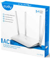 ROUTER INALAMBRICO CUDY WR1300 3.0 DOBLE BANDA 5GHZ AC1200 WI-FI 5 MESH GIGABIT BLANCO - High Tech CR